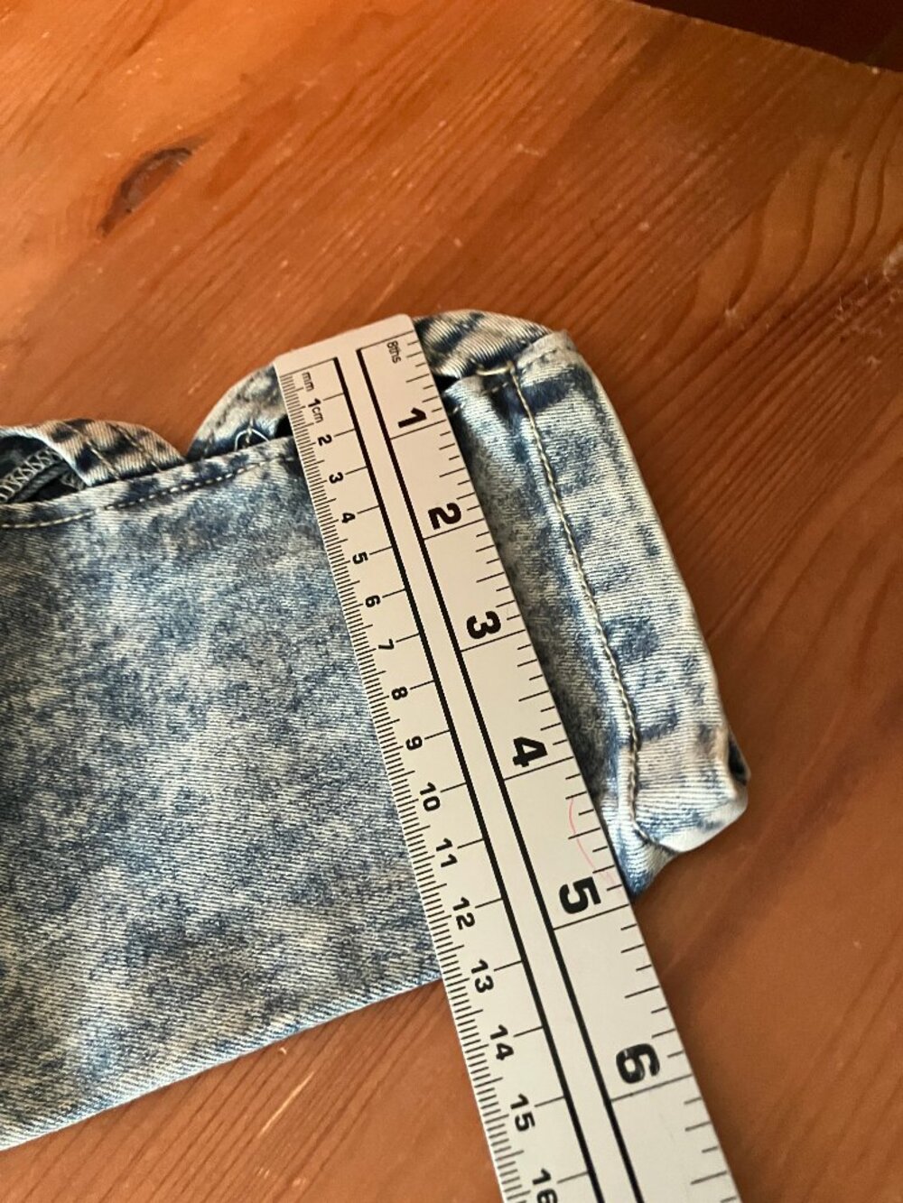 Ladies' E-MESSI Blue Marble Jeans Waist 28" - Picture 10 of 16